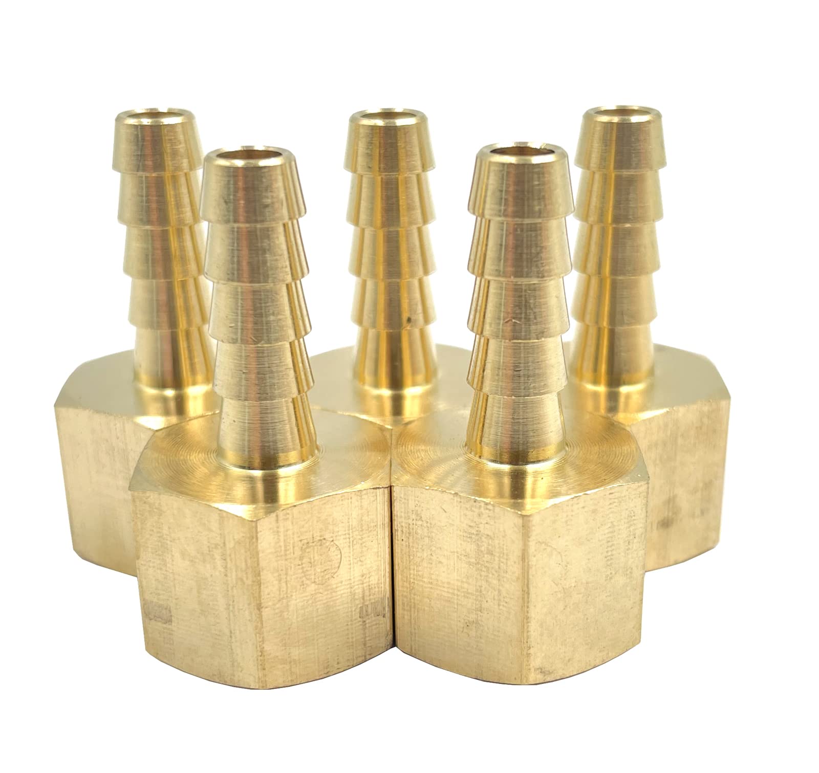 Amazon.co.jp: 1/4インチ バーブ x 3/8インチ NPTメス真鍮継手